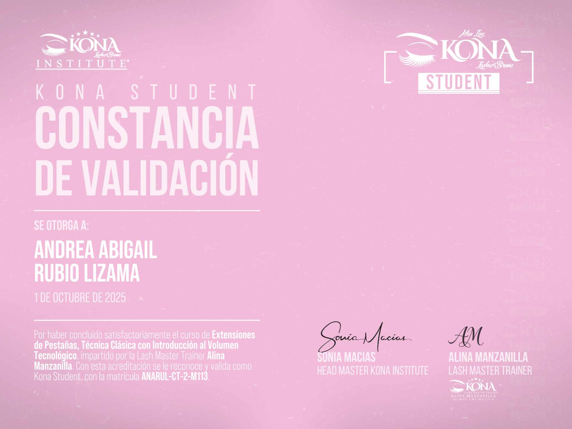 Mockup diploma Kona Student